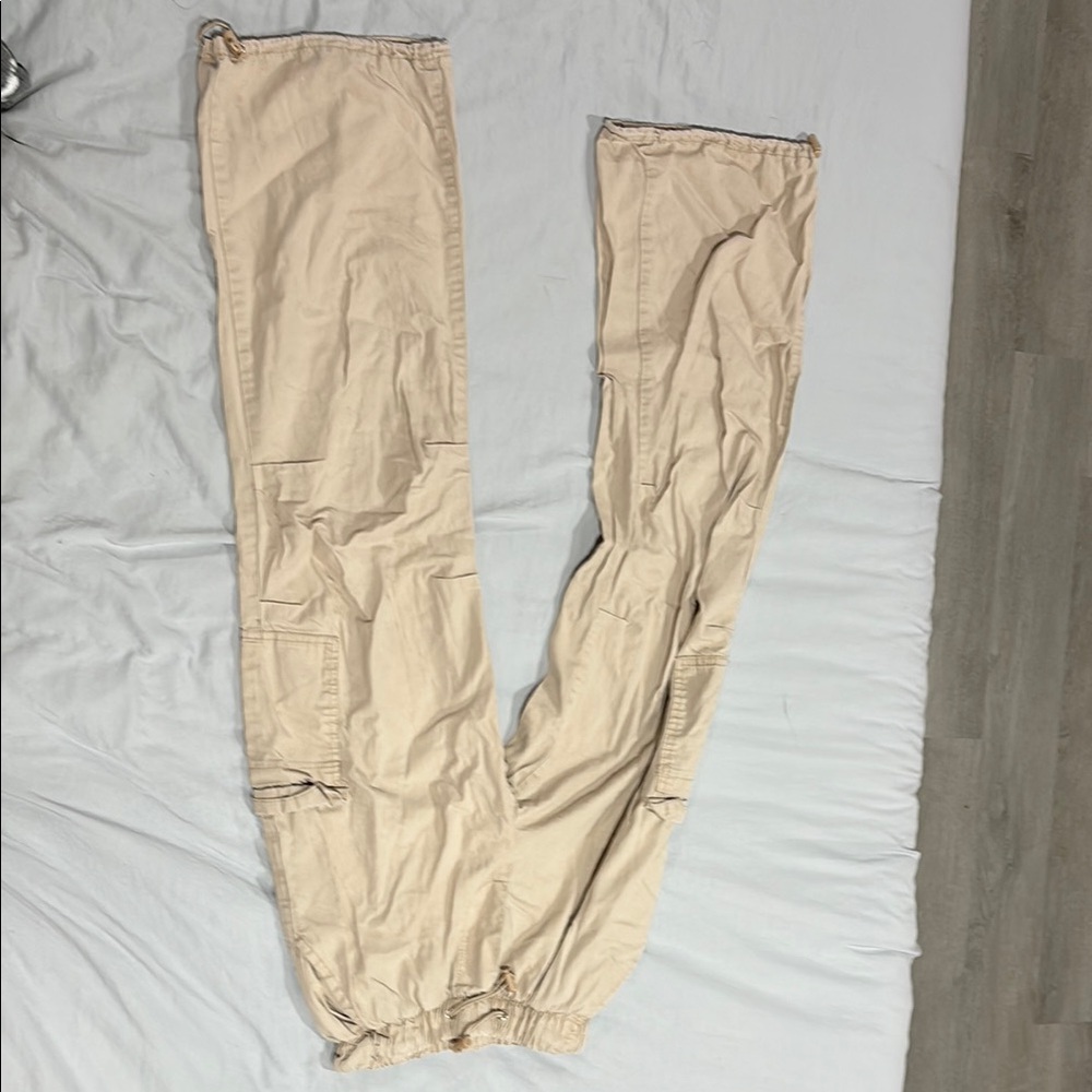 Girls Tan Cargo Pants